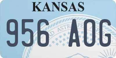 KS license plate 956AOG