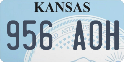 KS license plate 956AOH