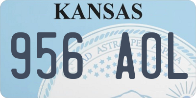 KS license plate 956AOL