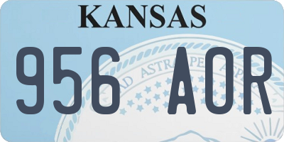 KS license plate 956AOR