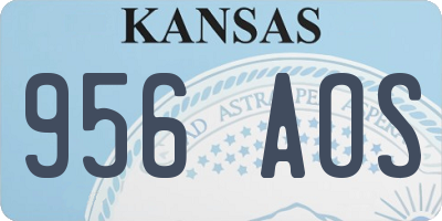 KS license plate 956AOS