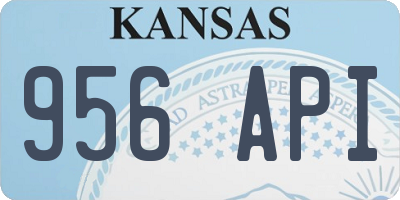 KS license plate 956API