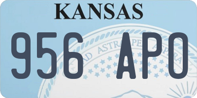 KS license plate 956APO