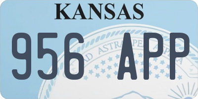 KS license plate 956APP