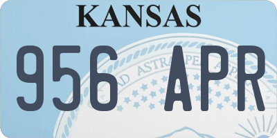 KS license plate 956APR