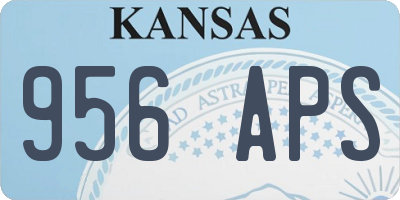 KS license plate 956APS