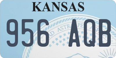 KS license plate 956AQB