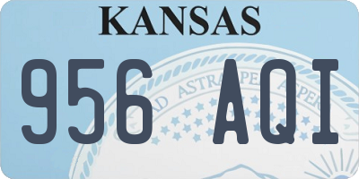 KS license plate 956AQI