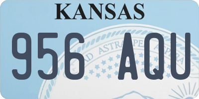KS license plate 956AQU