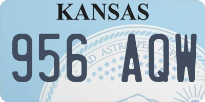 KS license plate 956AQW