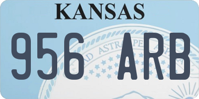 KS license plate 956ARB
