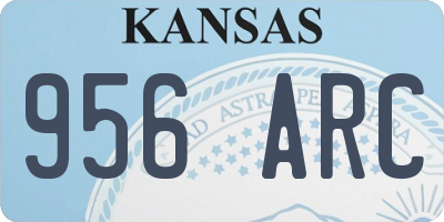 KS license plate 956ARC