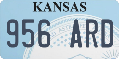 KS license plate 956ARD