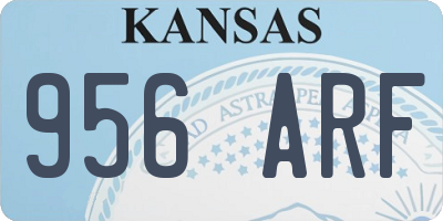 KS license plate 956ARF