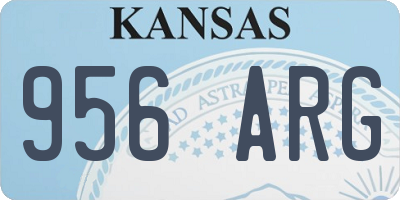 KS license plate 956ARG