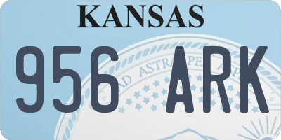 KS license plate 956ARK