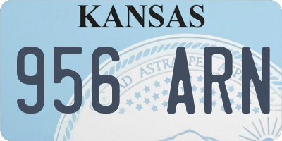 KS license plate 956ARN