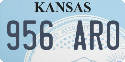 KS license plate 956ARO