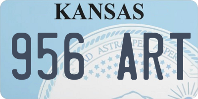 KS license plate 956ART