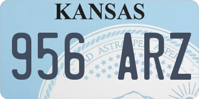 KS license plate 956ARZ