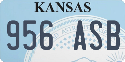 KS license plate 956ASB