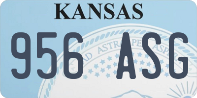 KS license plate 956ASG