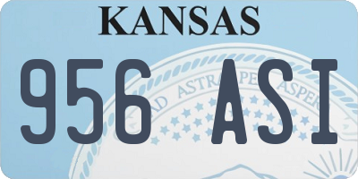KS license plate 956ASI