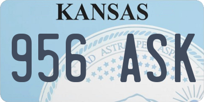 KS license plate 956ASK