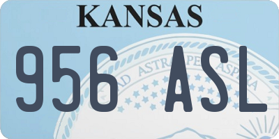 KS license plate 956ASL