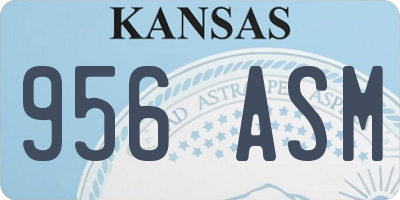 KS license plate 956ASM