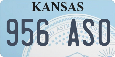 KS license plate 956ASO