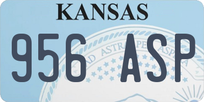 KS license plate 956ASP
