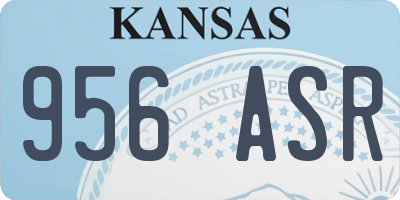 KS license plate 956ASR