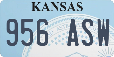 KS license plate 956ASW