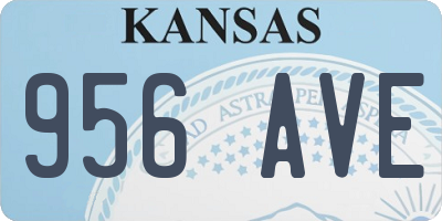 KS license plate 956AVE