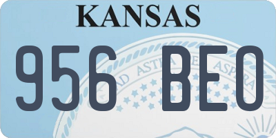 KS license plate 956BEO