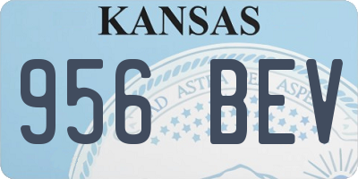 KS license plate 956BEV