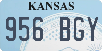 KS license plate 956BGY