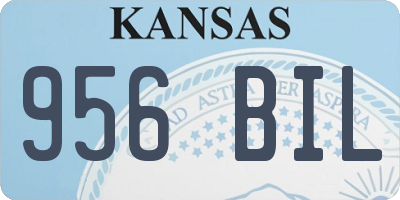 KS license plate 956BIL