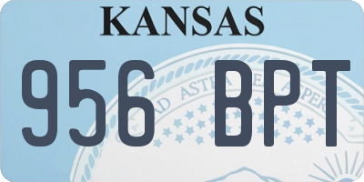 KS license plate 956BPT