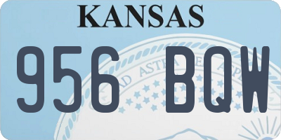 KS license plate 956BQW