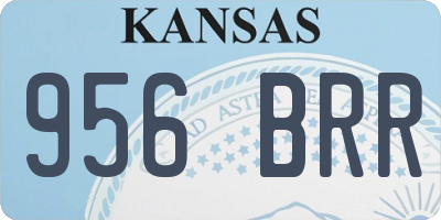 KS license plate 956BRR