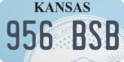 KS license plate 956BSB