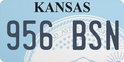 KS license plate 956BSN