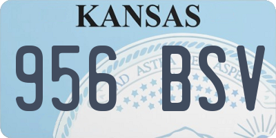 KS license plate 956BSV