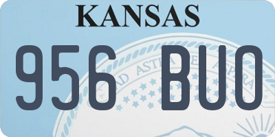 KS license plate 956BUO