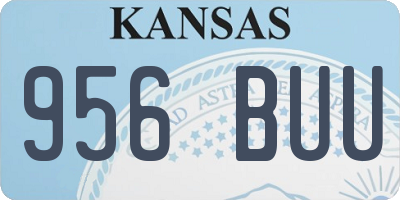 KS license plate 956BUU