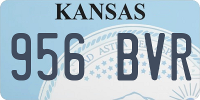 KS license plate 956BVR