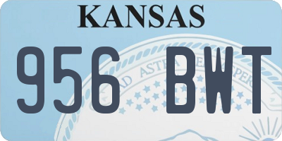 KS license plate 956BWT