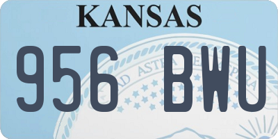 KS license plate 956BWU